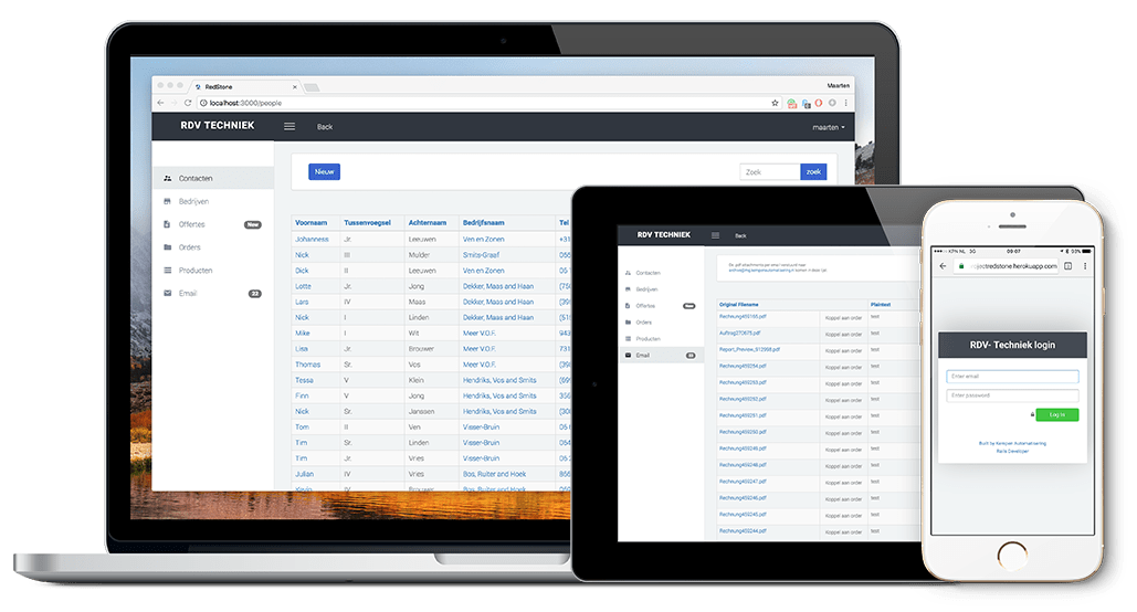 FileMaker Customer screen