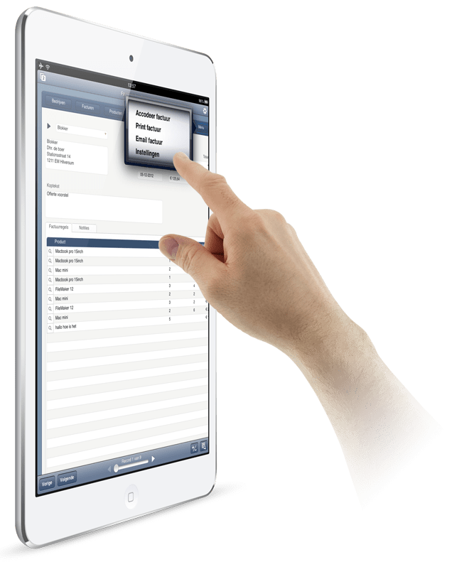 FileMaker Customer screen