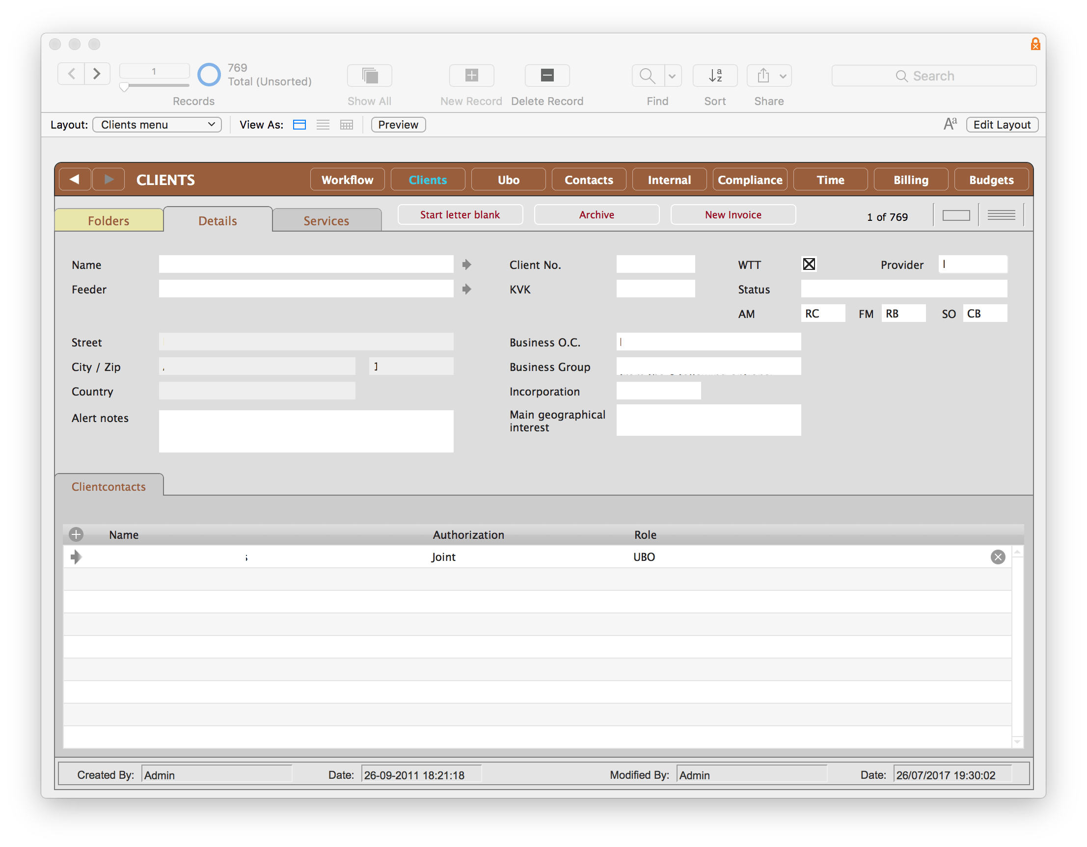 FileMaker trust management software