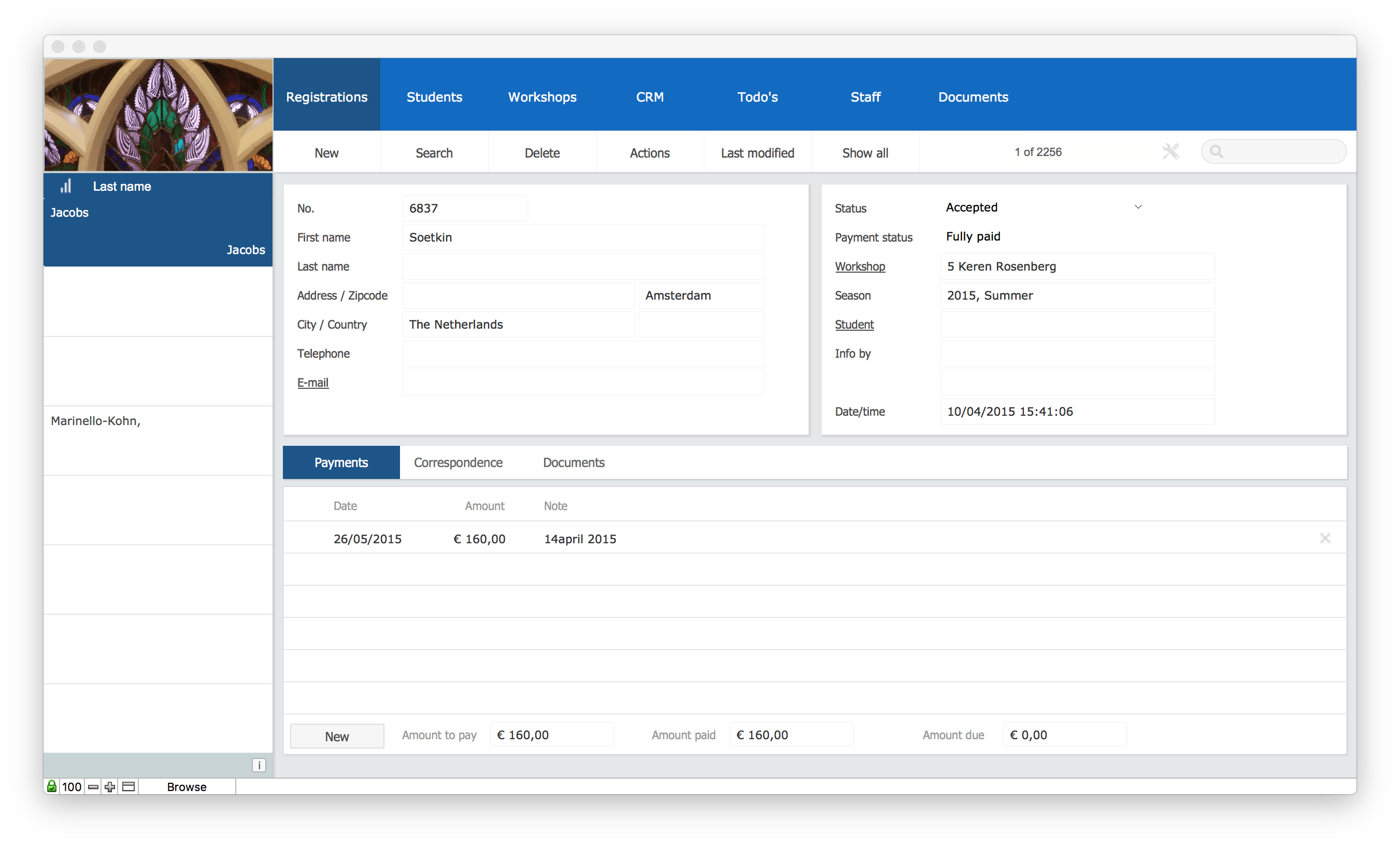 FileMaker workshop managament software